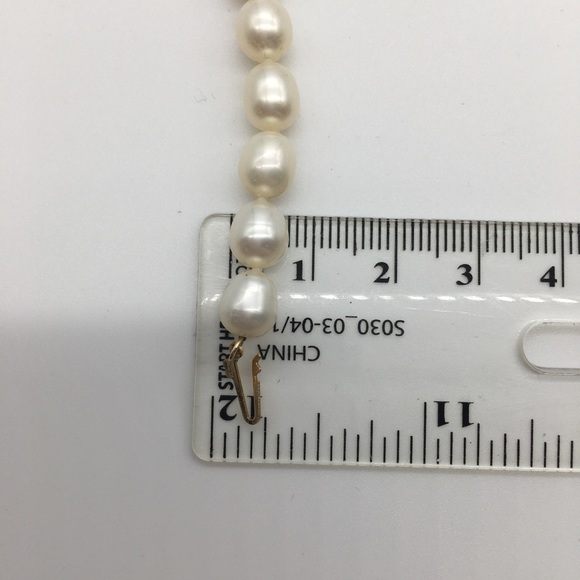 Natural Pearls fresh water multicolor necklace 14K gold clasp hand knotted - Picture 16 of 16